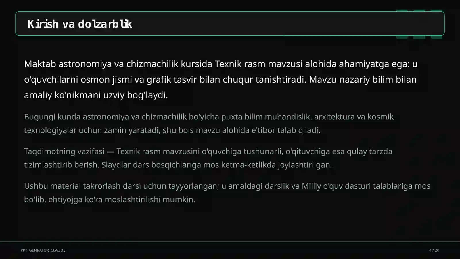 Texnik rasm (8-sinf) 4