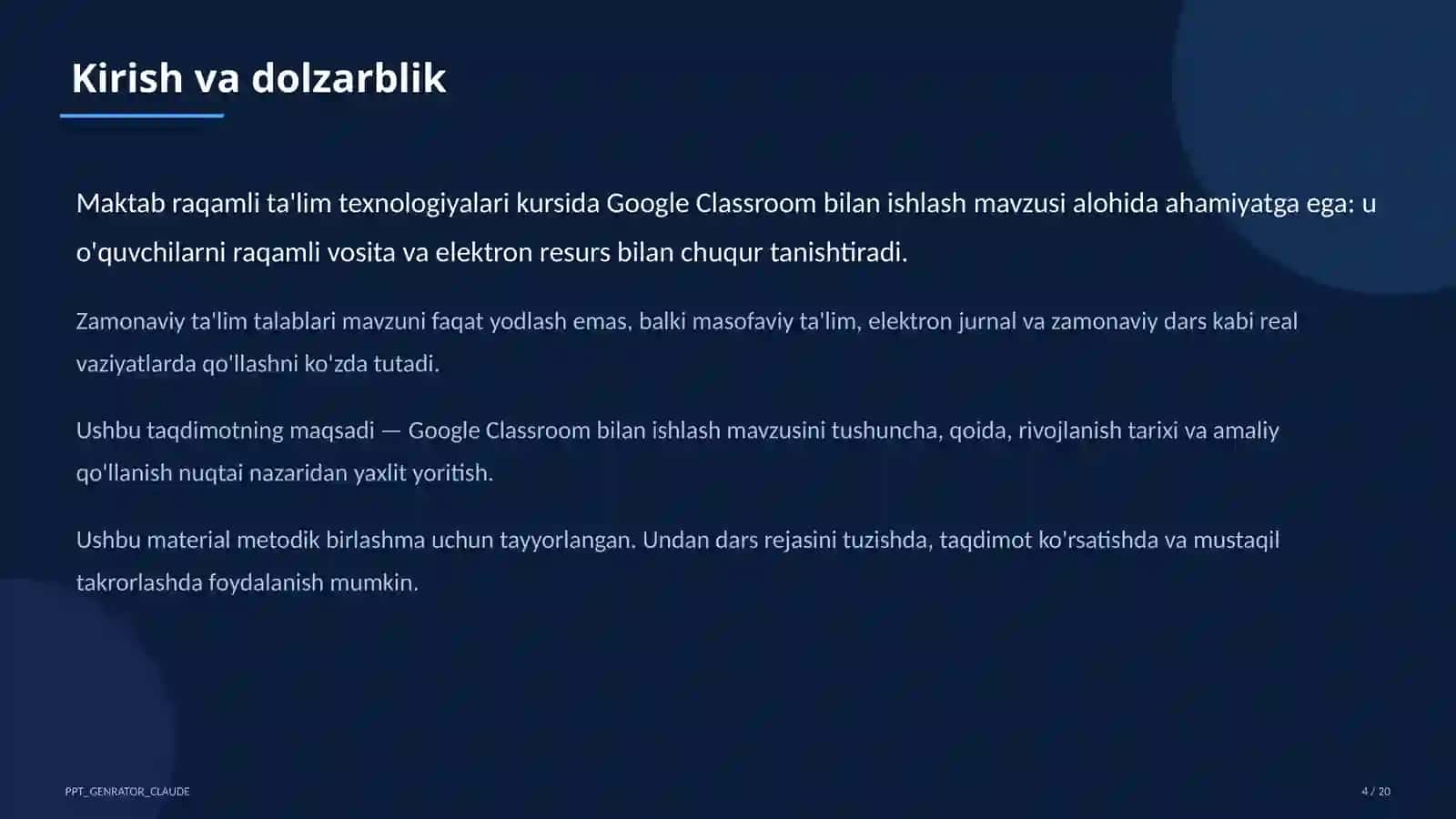 Google Classroom bilan ishlash 4