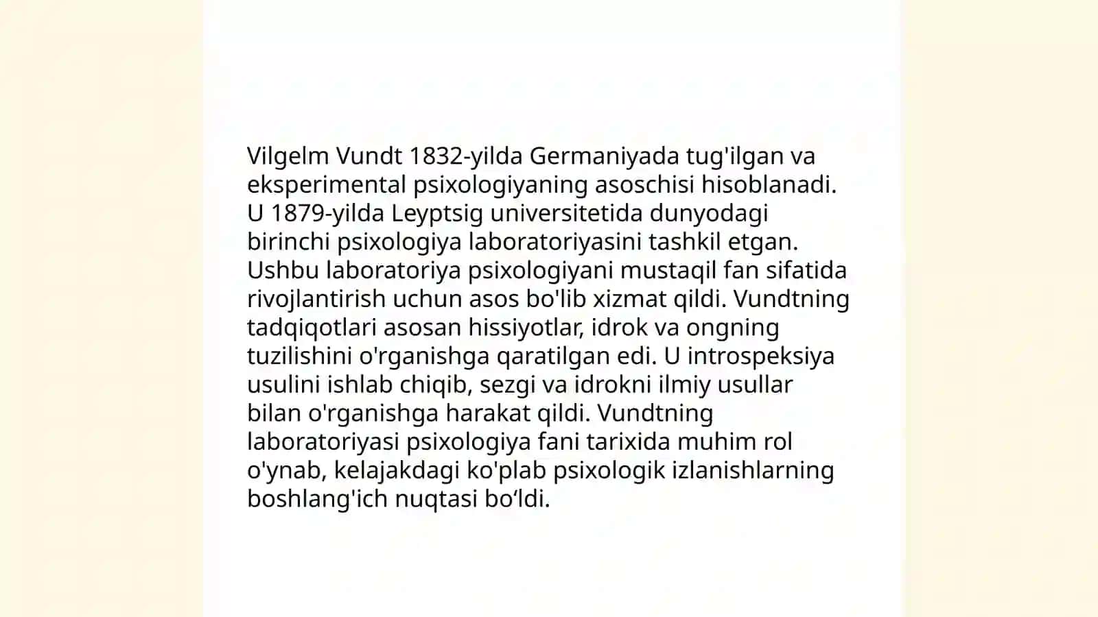 Eksperimental psixologiya tarixi va hozirgi davrdagi holati 4