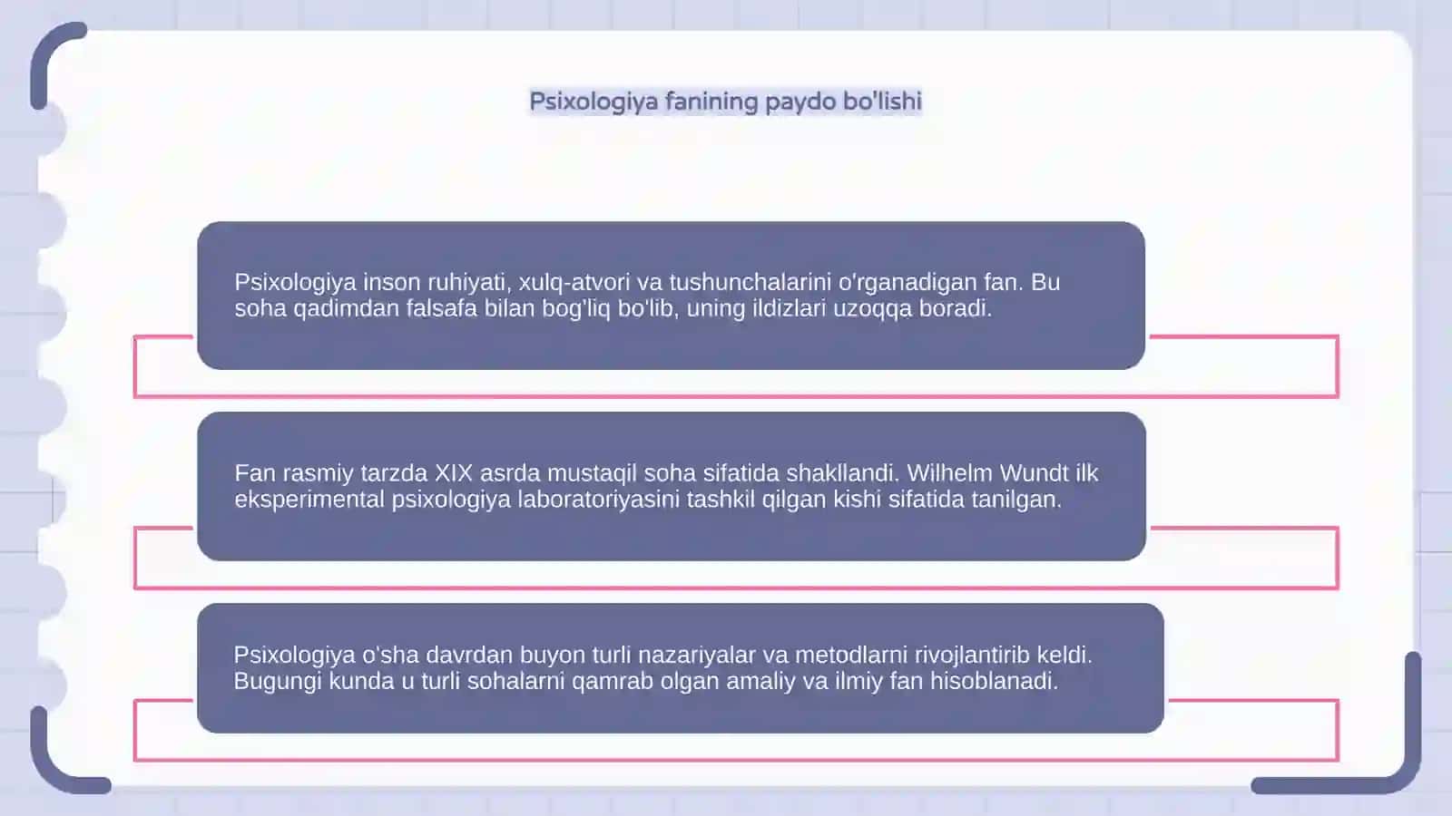 Psixologiya faniga kirish.Fanning rivojlanish tarixi 4
