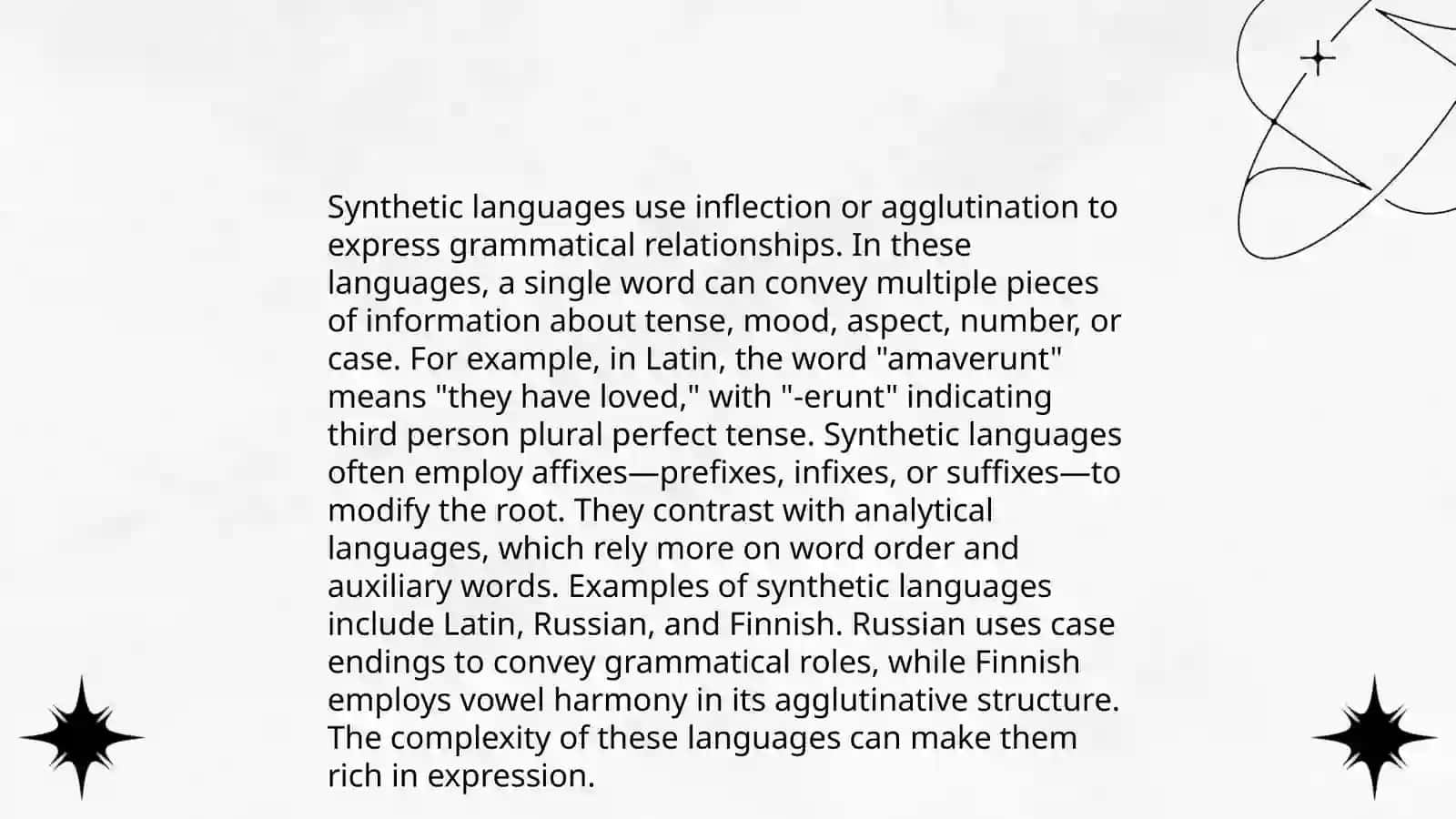 Morphological classification of languages 4