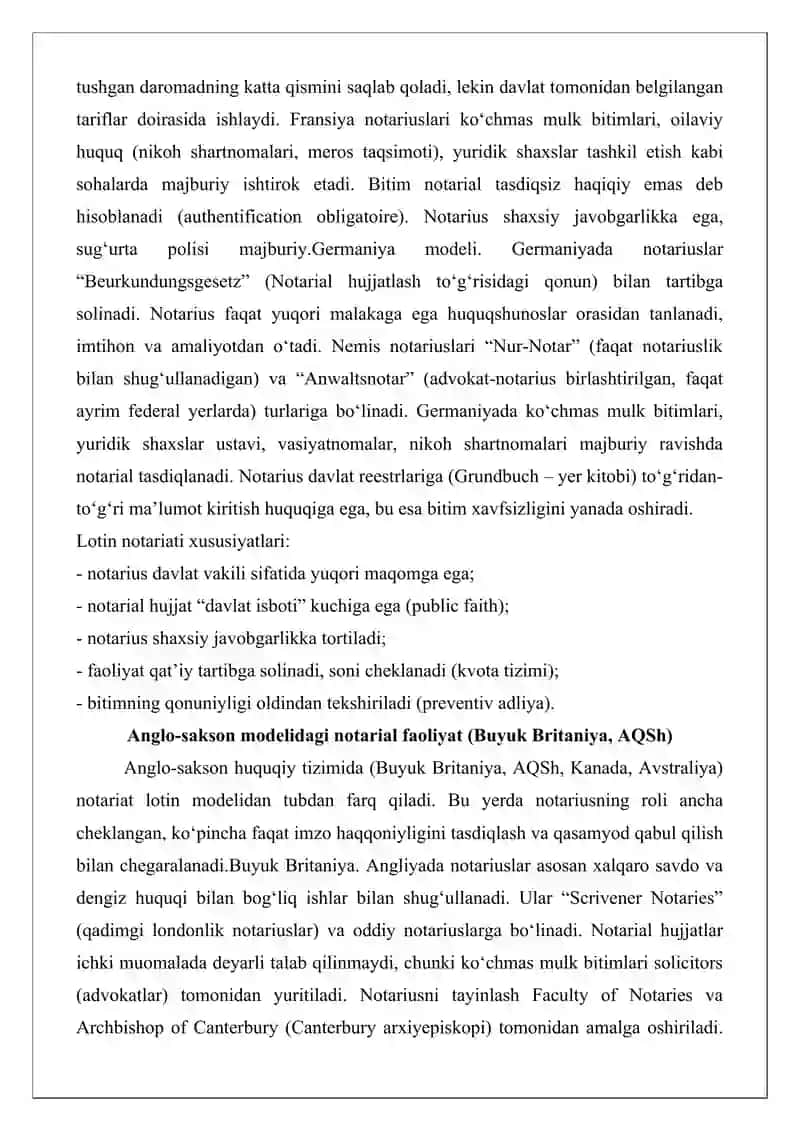 Xorijiy mamlakatlarda notariat va advokatura 4