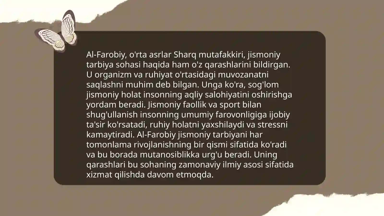 Sharq mutafakkirlarining jismoniy tarbiya haqidagi qarashlari 4
