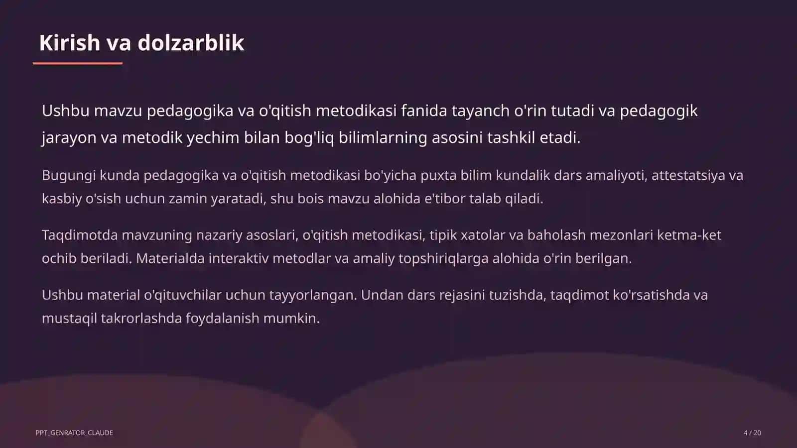 O'qituvchilarning Milliy sertifikatiga tayyorgarlik 4