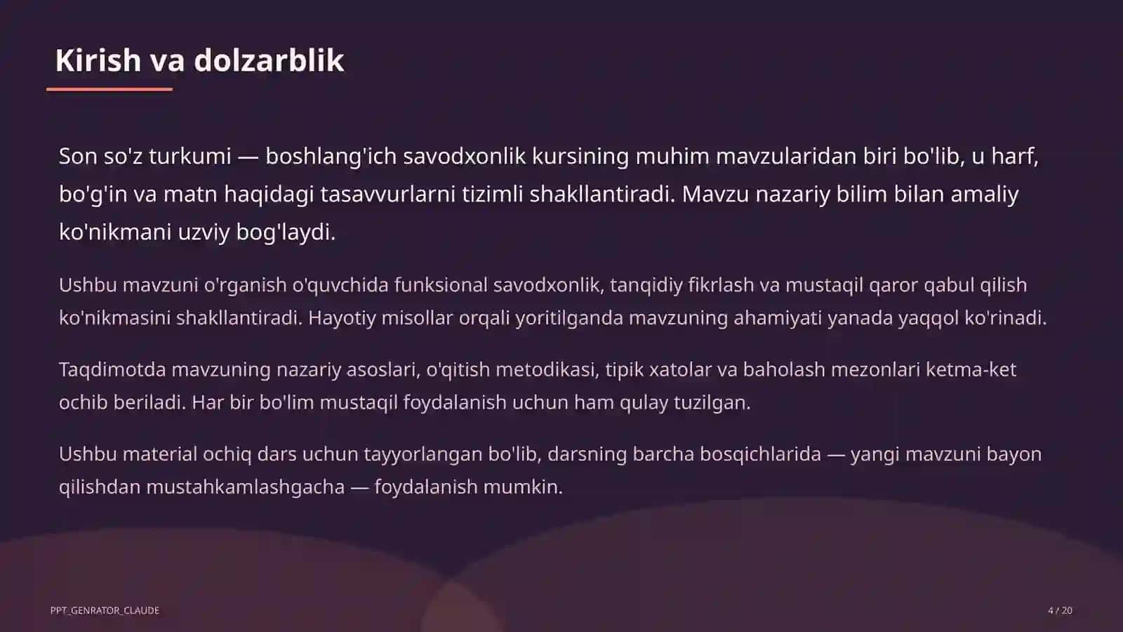 Son so'z turkumi (4-sinf) 4