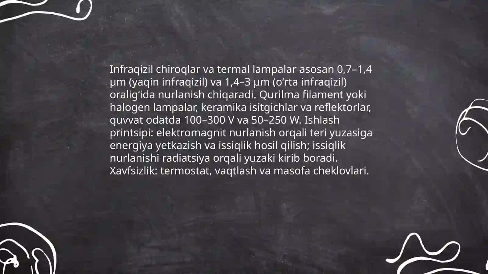 Davolash maqsadlarida ishlatiluvchi issiqlik nurlanishi manbalari fizoterapiya va fototerapiyada foydalanish 4