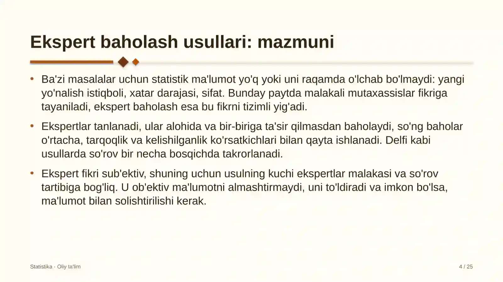 Sport turizmida ekspert baholash usullari 4