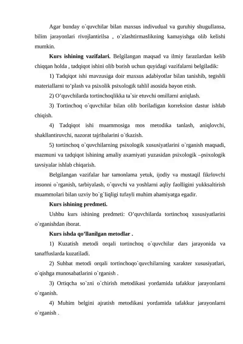 Tortinchoq o‘quvchilar bilan olib boriladigan korreksion ishlarni tashkil qilish 4