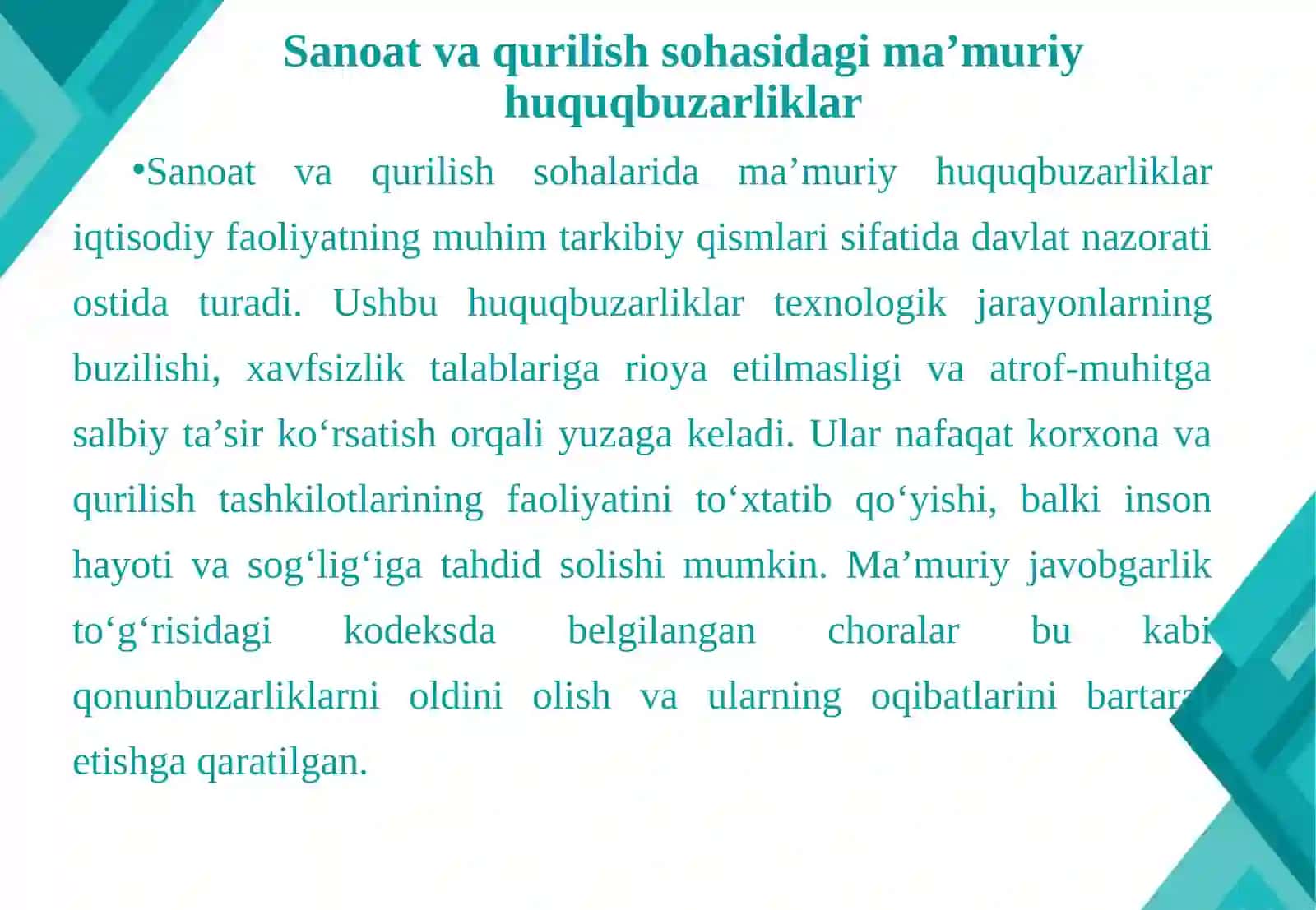 Sanoatdagi, qurilishdagi va issiqlik hamda elektr energiyasidan foydalanish sohasidag 4