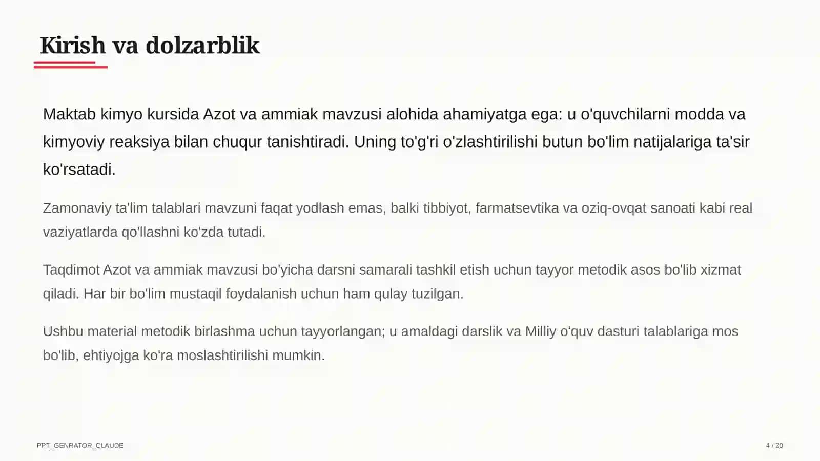 Azot va ammiak (9-sinf) 4