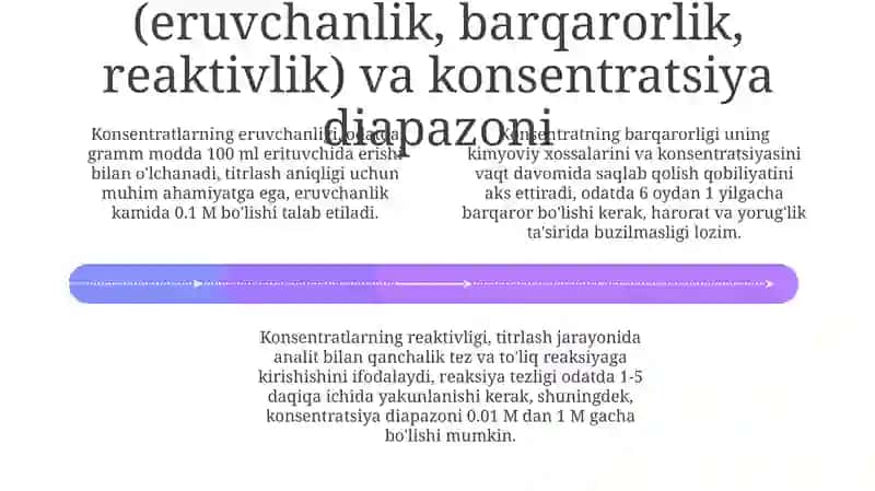Byuretka moslamasida qoʻllaniladigan konsentratlar roʻyxati 4