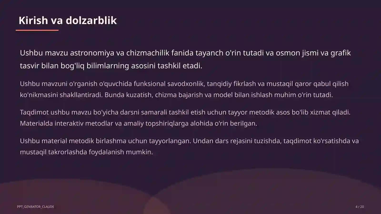 Quyosh sistemasi: sayyoralar va ularning yo'ldoshlari (9-sinf) 4