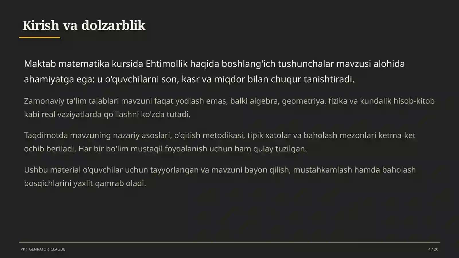 Ehtimollik haqida boshlang'ich tushunchalar (6-sinf) 4