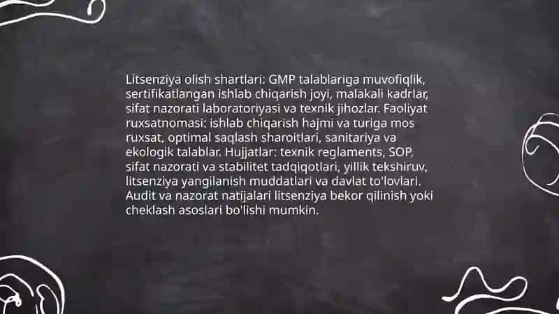 Dori vositalarni va tibbiy buyumlarni tayyorlash saqlash ularning sifatini nazorat qilish 4