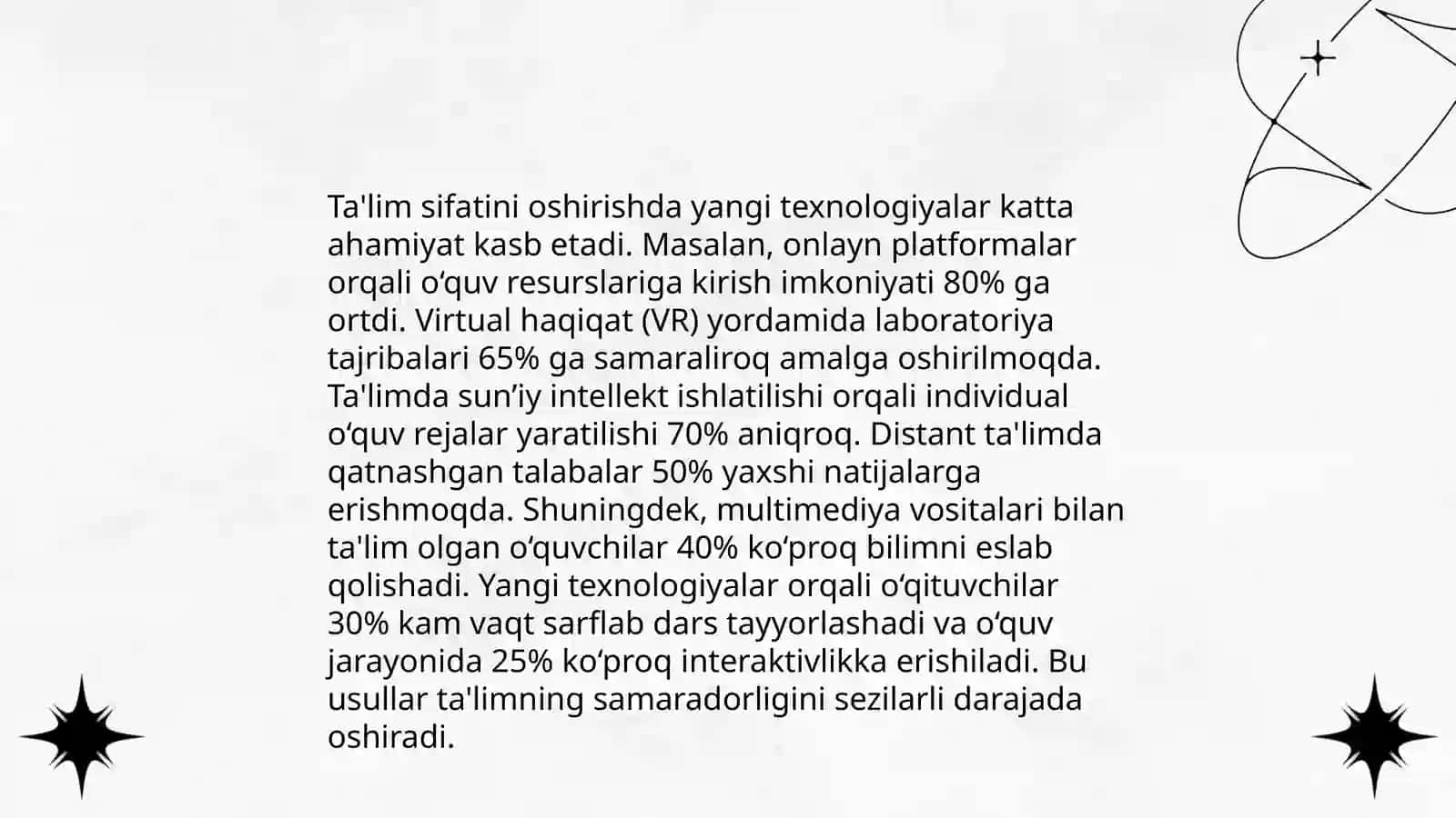 Yangi Oʻzbekistonda ta'lim tizimi islohatlari Ergasheva Gulsanamxon 4