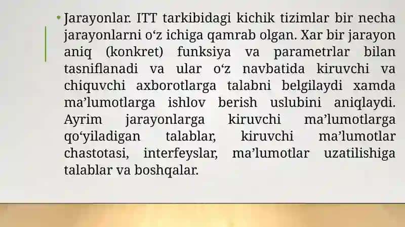 INTELLEKTUAL TRANSPORT TIZIMLARI (ITT) TUZILMASI, TA’RIFI, TERMINLARI VA ARXITEKTURASI 4