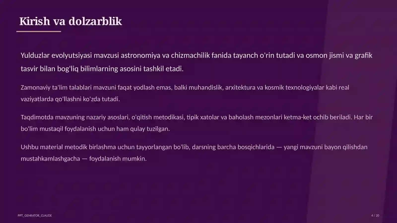 Yulduzlar evolyutsiyasi (11-sinf) 4