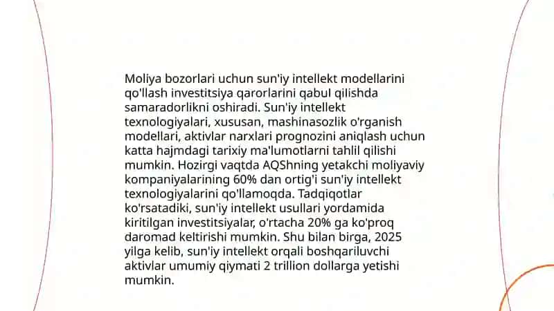 Iqtisodiyot sohalarida sun'iy intellektdan foydalanish xususiyatlari 4