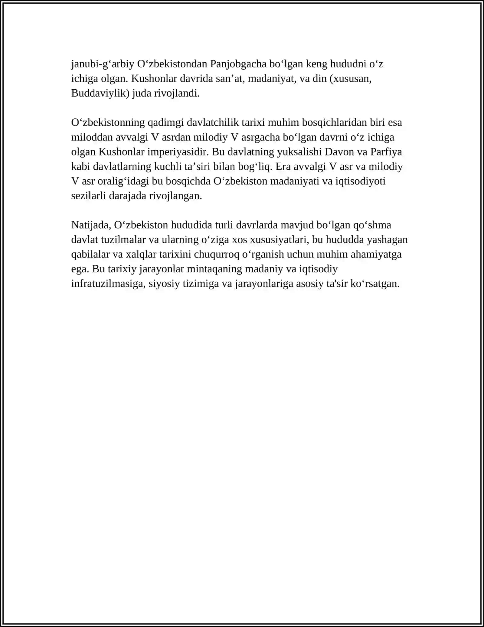 O'ZBEKISTON DAVLATCHILIGINING TARIXIY BOSQICHLARI 4
