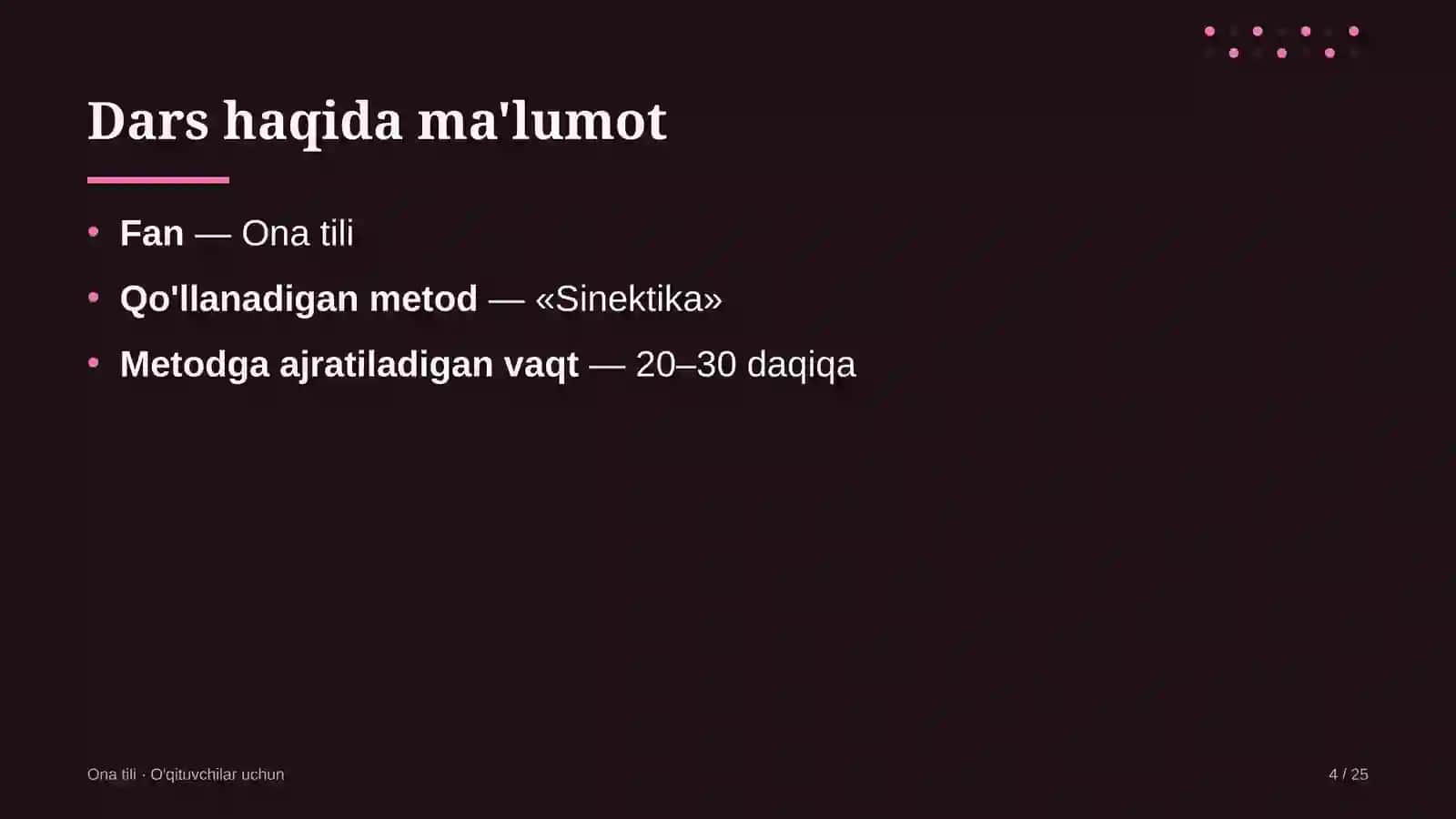 ona tili darslarida sinektika metodidan foydalanish 5887 4
