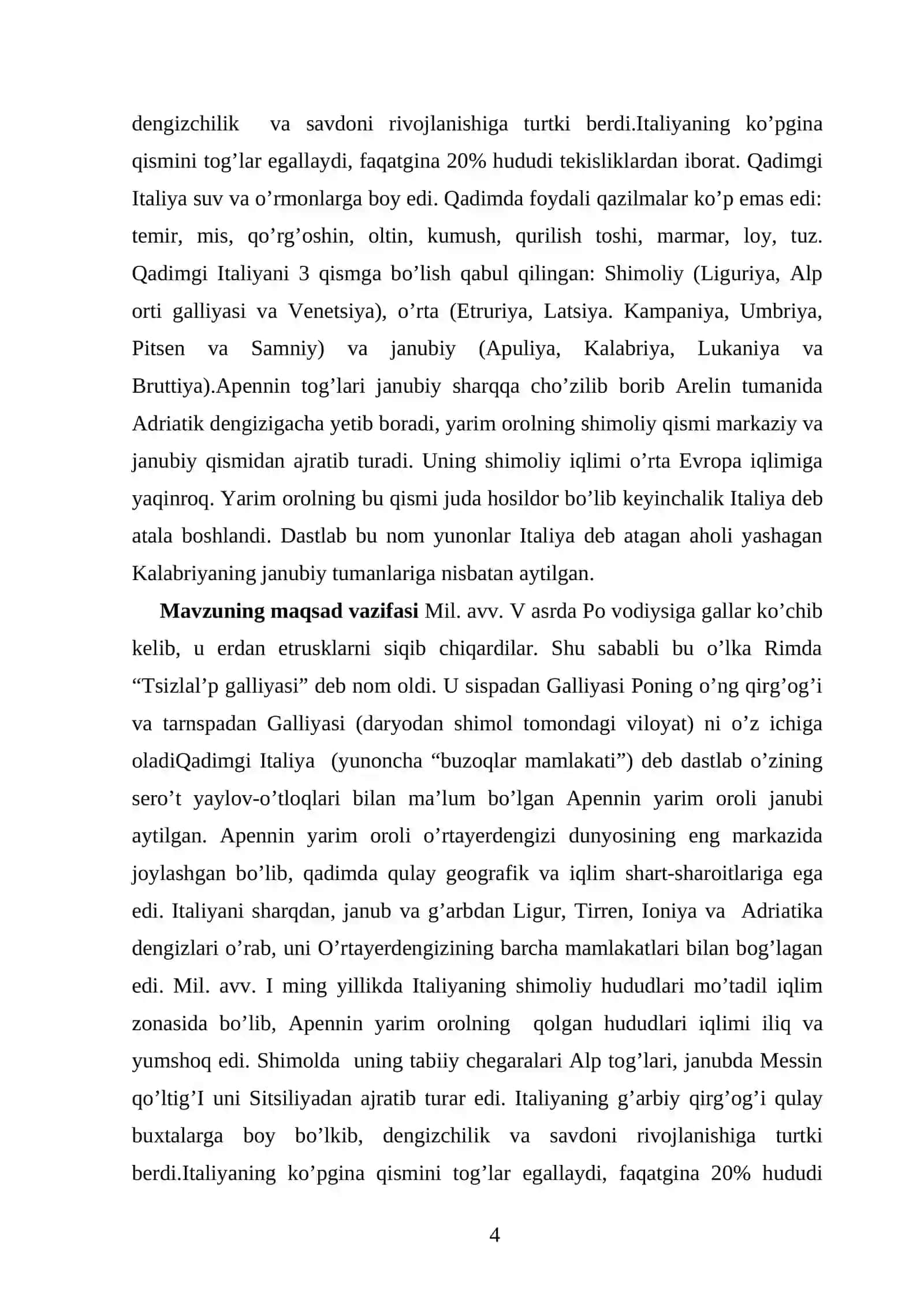 Qadimgi Italiyaning tabiiy sharoiti, aholisi, tarixini davrlashtirish 4