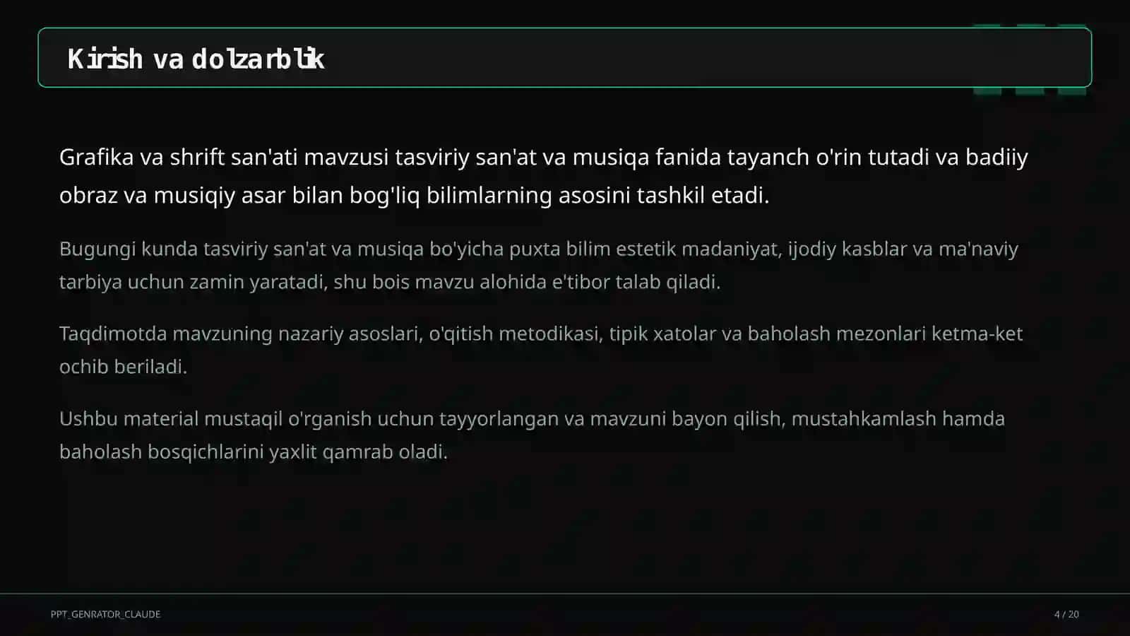 Grafika va shrift san'ati (6-sinf) 4