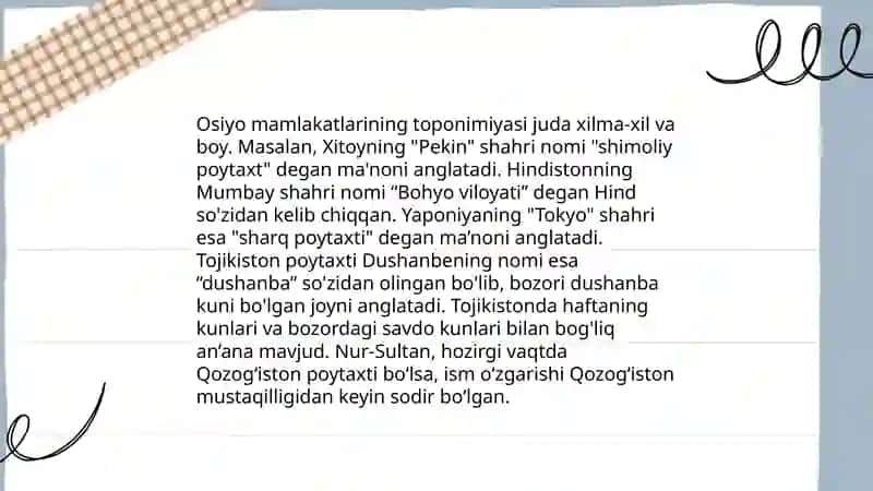 Osiyo va Yevropaning toponimik tarixiy asoslari 4