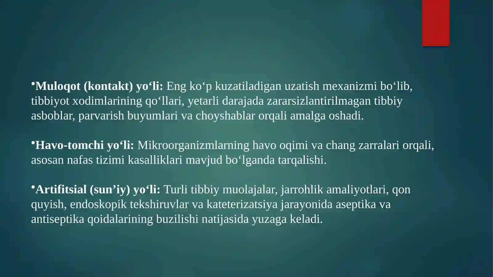 Kasalxona ichki infeksiyalari haqida tushuncha 4