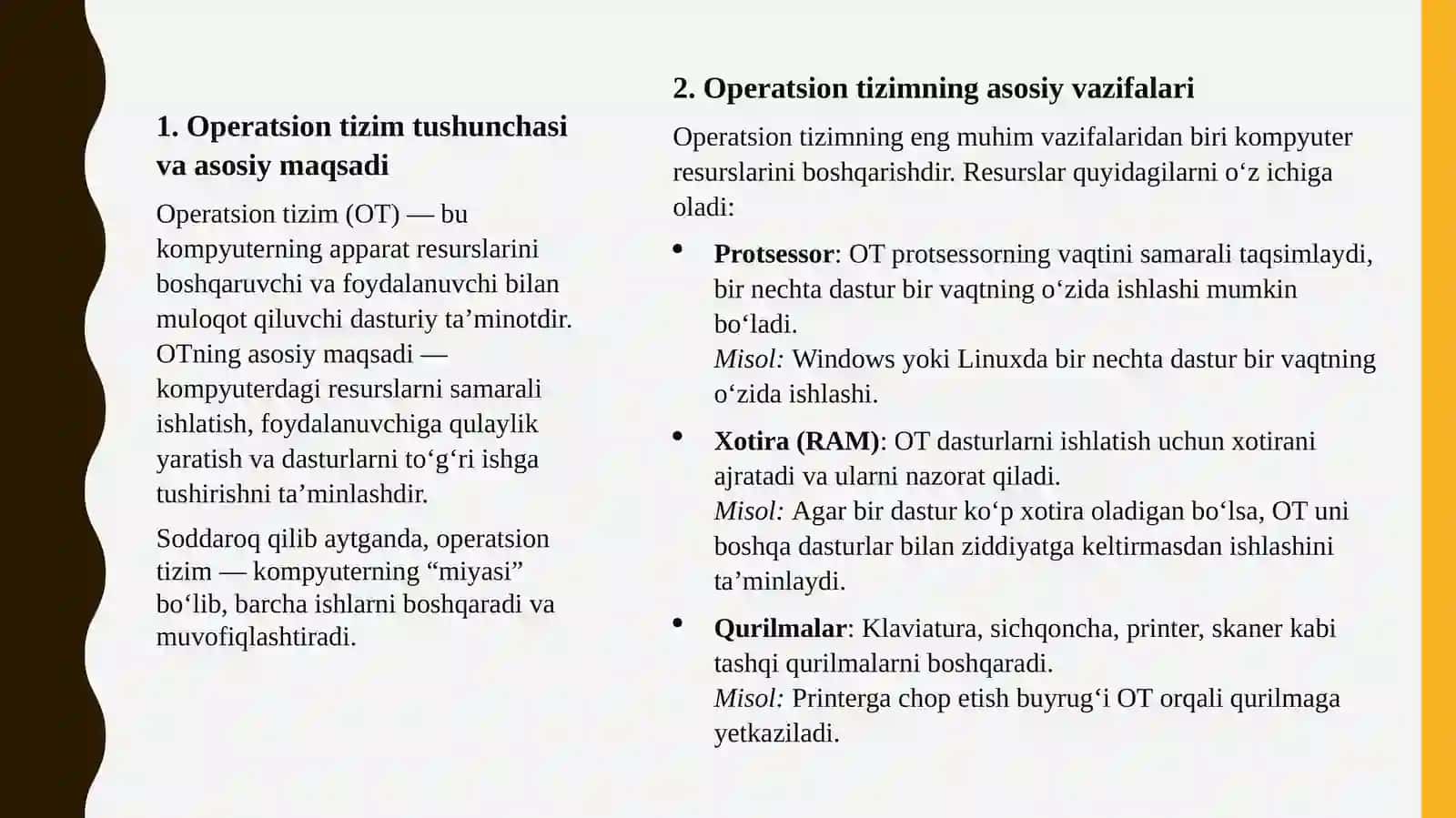 Operatsion tizimlarning vazifalari 4