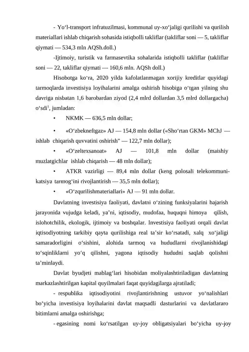 MAMLAKAT IQTISODIYOTINI RIVOJLANTIRISHDA INVESTITSIYA FAOLIYATINING MIKRO VA MAKROIQTISODIY AHAMIYATI 4