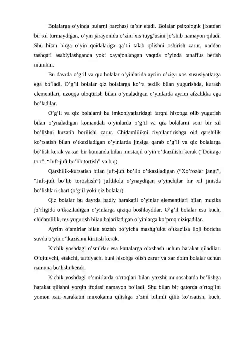 Sport to'garak mashg'ulotlari va bayram tadbirlarini o'tkazish 4