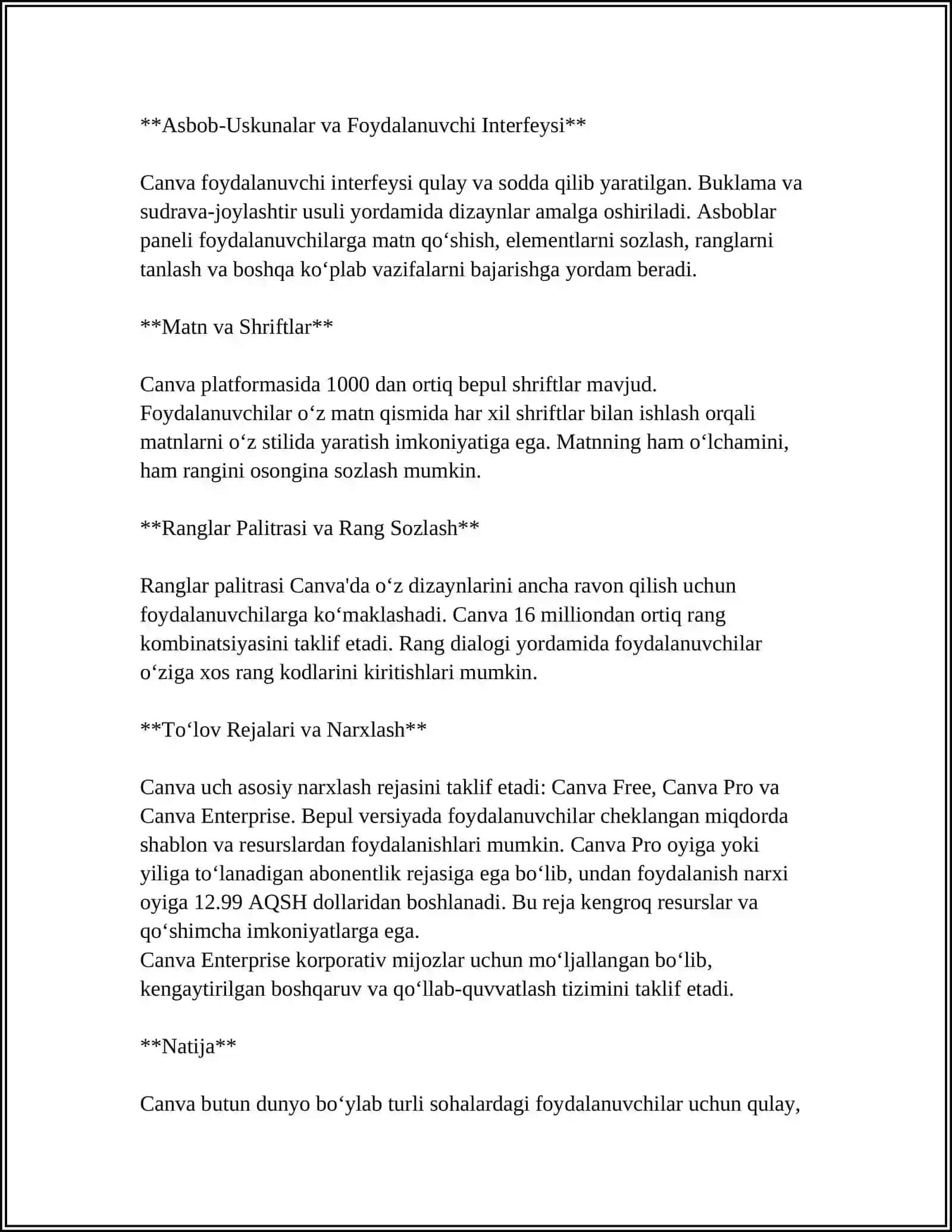 CANVA.COM PLATFORMASIDA KONTENT YARATISH 4