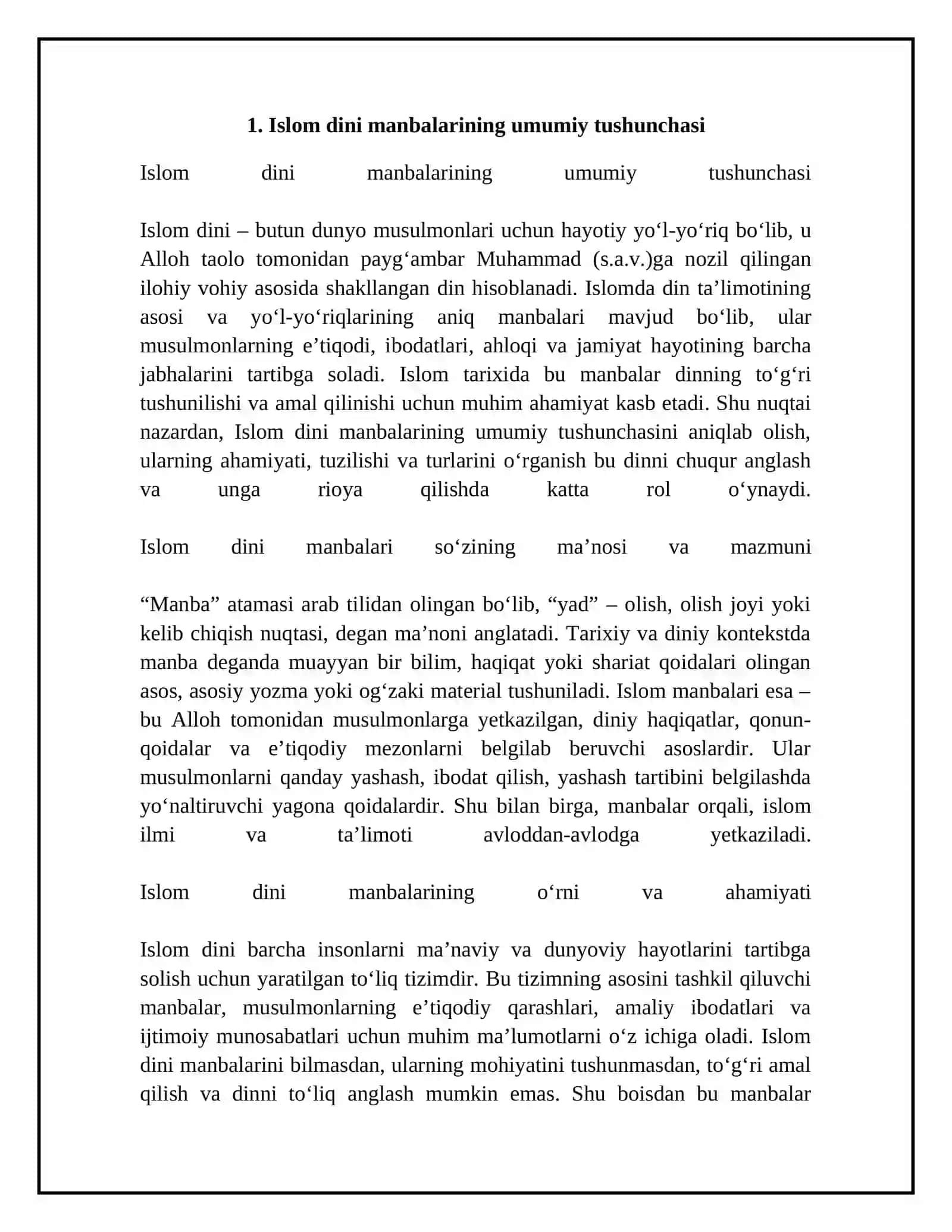 Islom dini manbalari 4