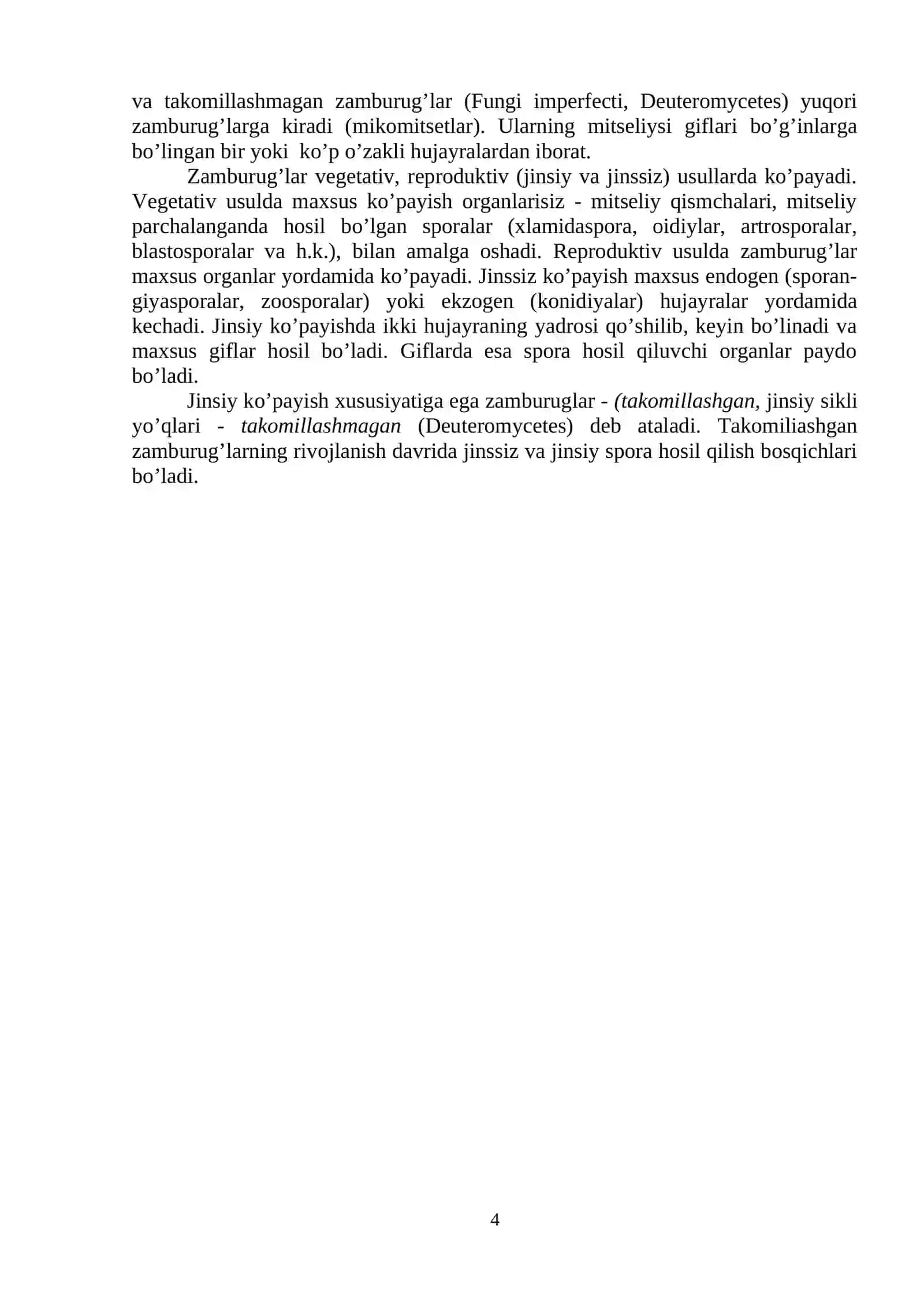 Zamburug’larni morfologiyasi va bakteriyalarni harakatini o’rganish 4