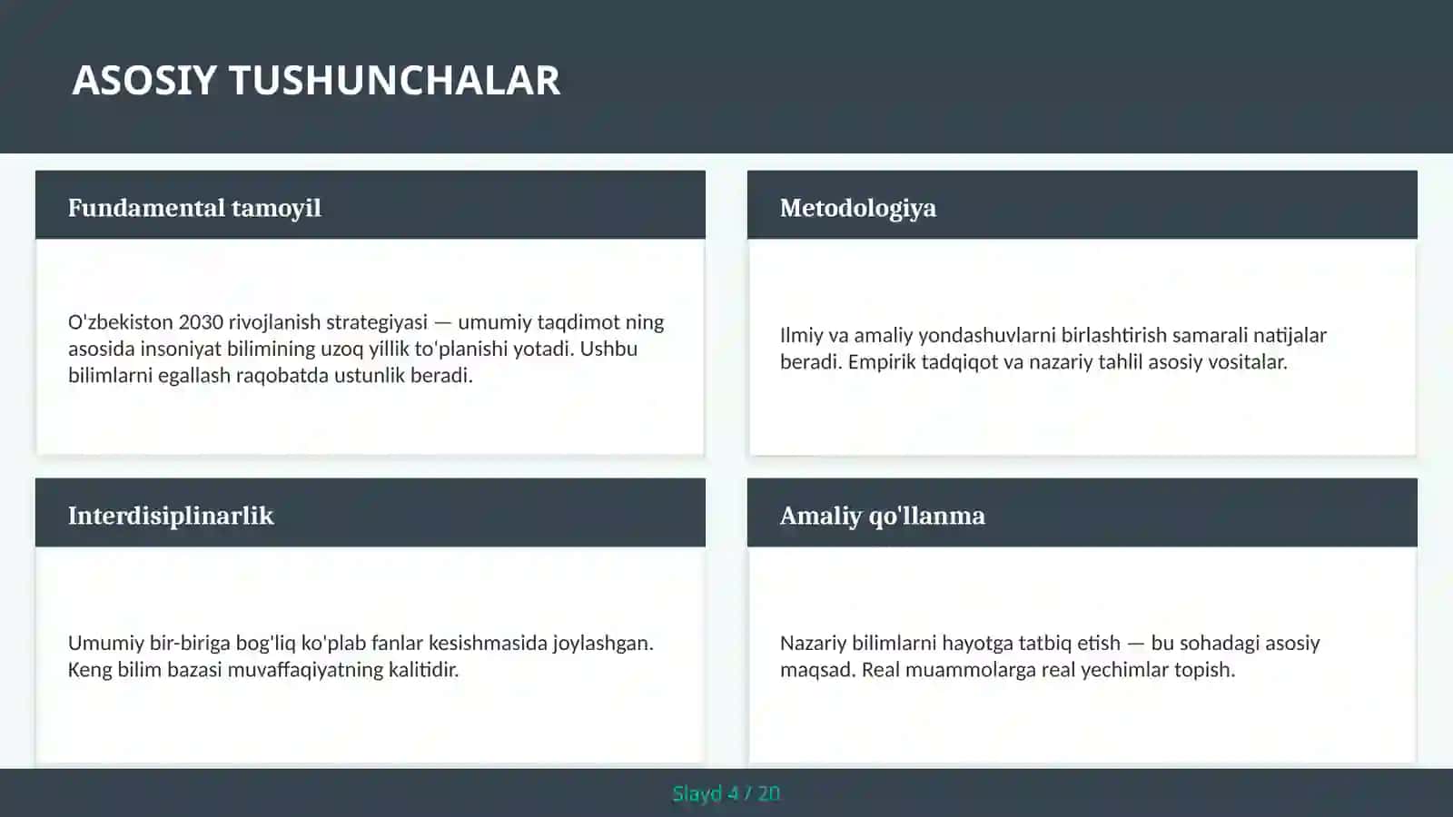 O'zbekiston 2030 rivojlanish strategiyasi — umumiy taqdimot 4