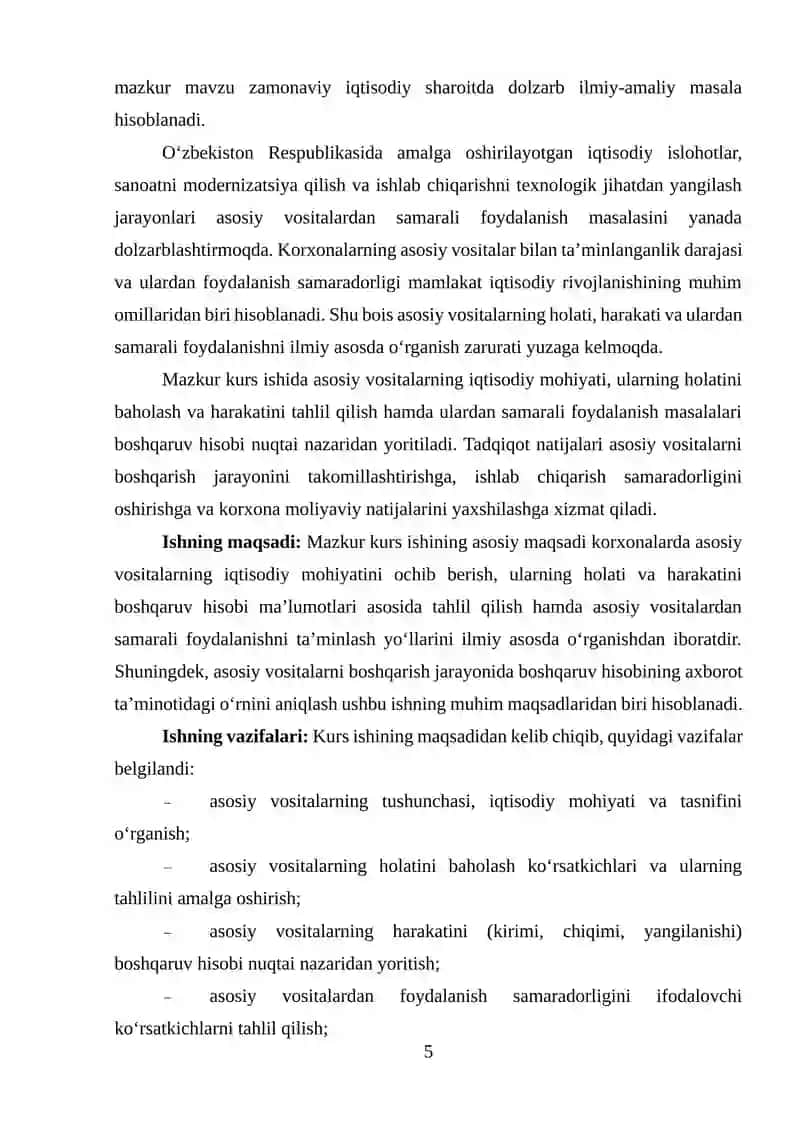 ASOSIY VOSITALARNING HOLATI, HARAKATI VA ULARDAN SAMARALI FOYDALANISH 4