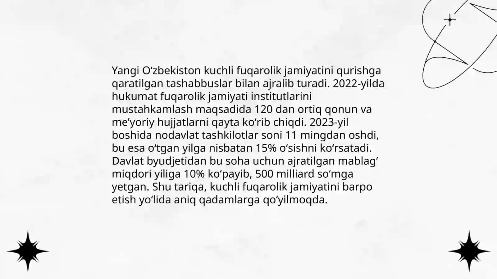 Oʻzbekiston Respublikasi Prezidenti Sh.M.Mirziyoyev yangi Oʻzbekistonning davlat rahbari sifatida 4