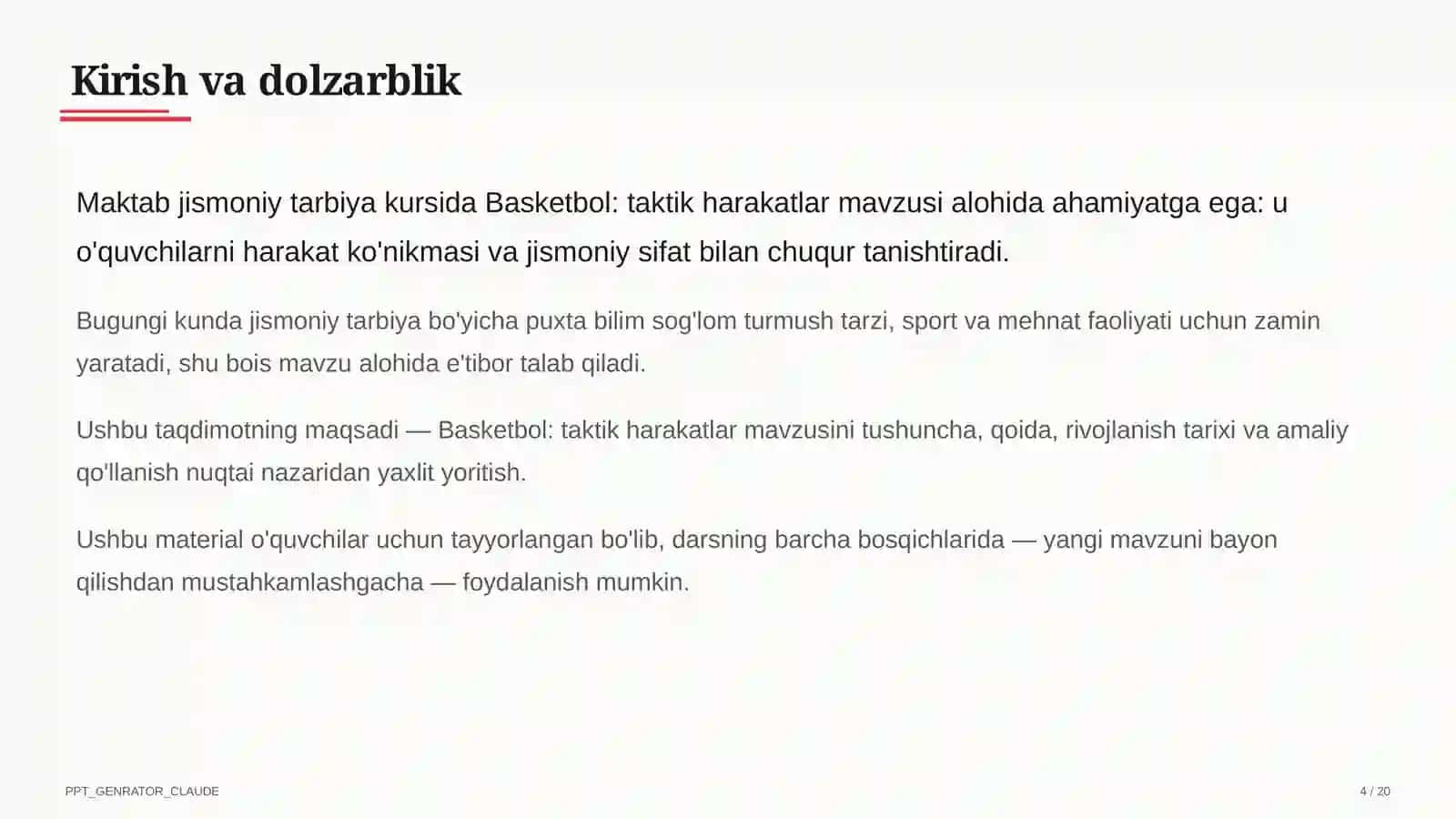 Basketbol: taktik harakatlar (8-sinf) 4