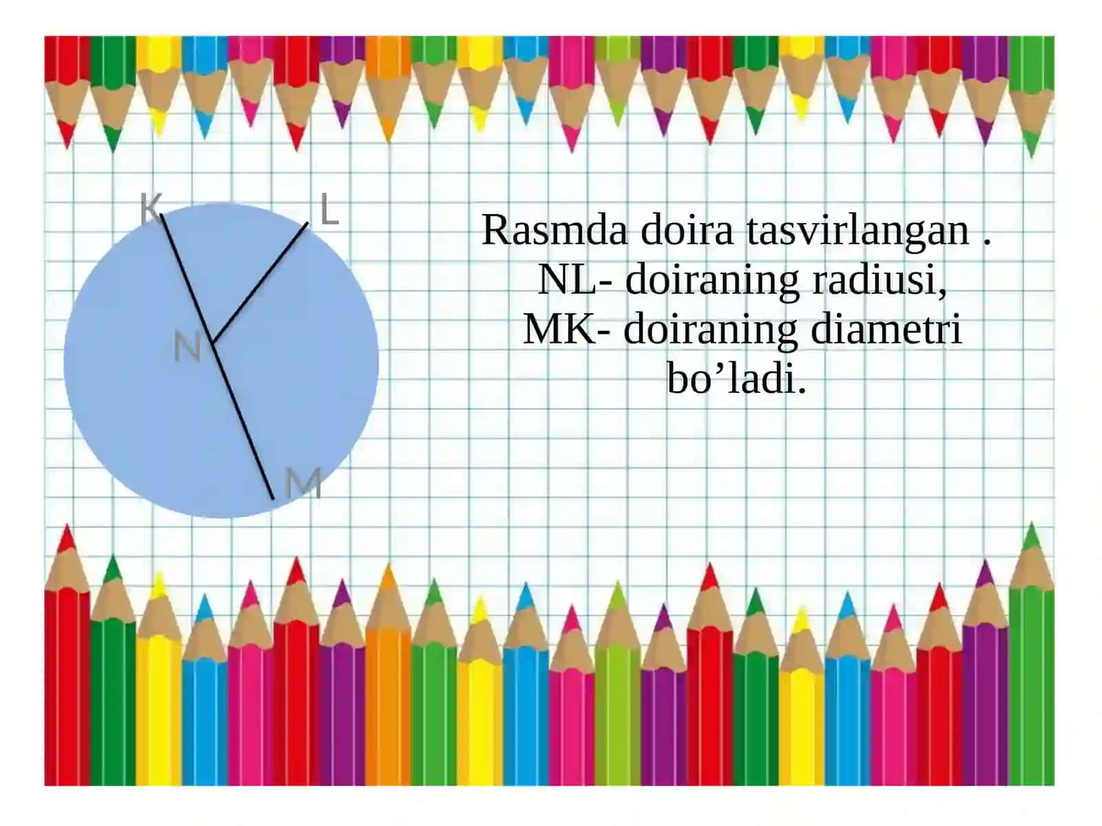 Doira va aylana. Aylana markazi, radiusi va diametri. Sirkul 4
