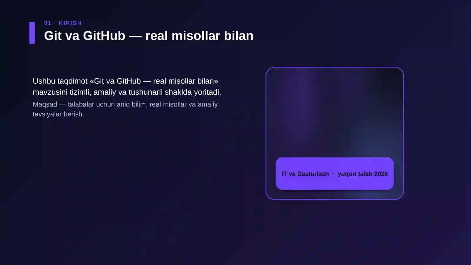Git va GitHub — real misollar bilan 4