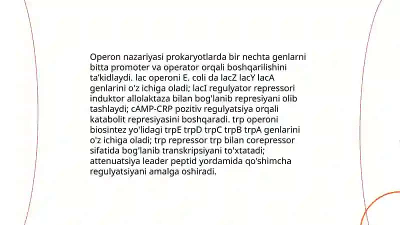 Prokaryor hujayralari genlarining tuzilishi va funksiyalari 4