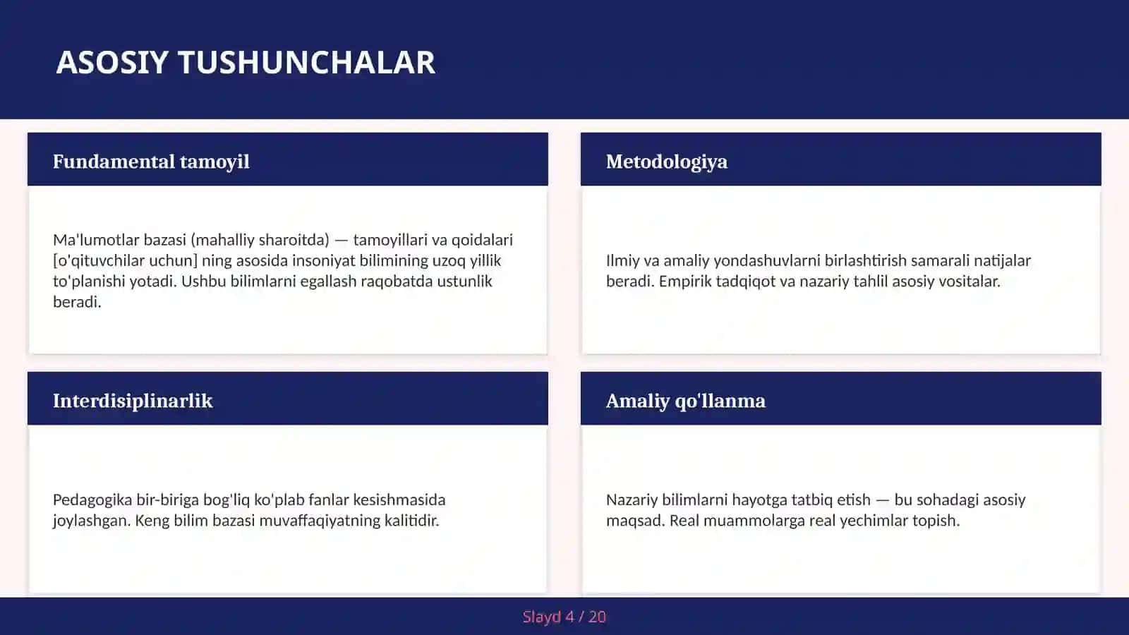 Ma'lumotlar bazasi (mahalliy sharoitda) — tamoyillari va qoidalari [o'qituvchilar uchun] 4