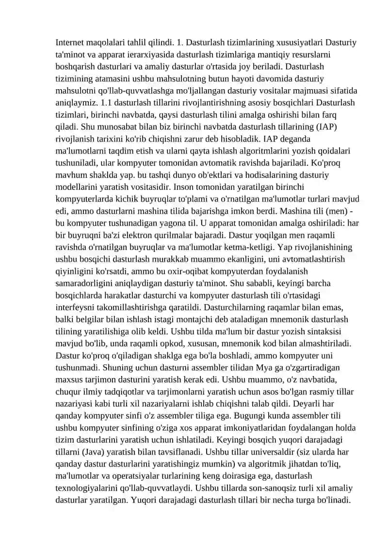 Zamonaviy Dasturlash Tizimlari 4