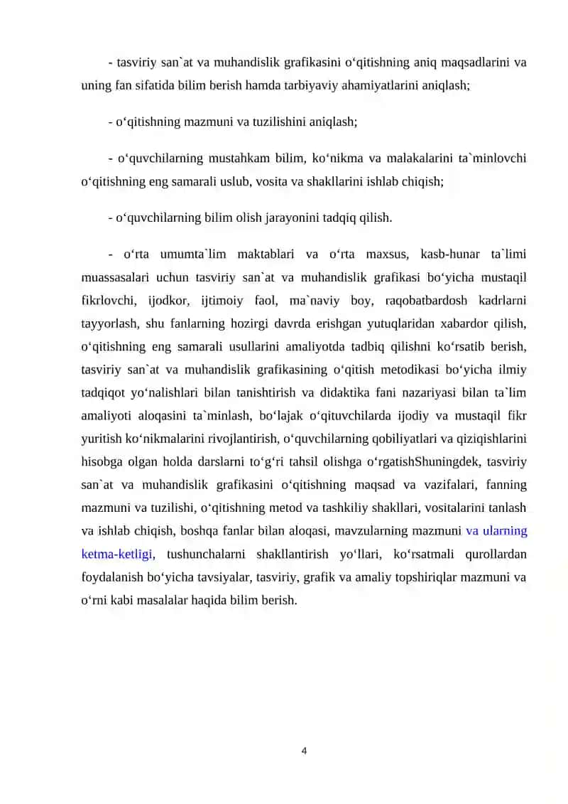 Tasviriy san’at o’qitish metodikasi fani, uning maqsad va vazifalari 4