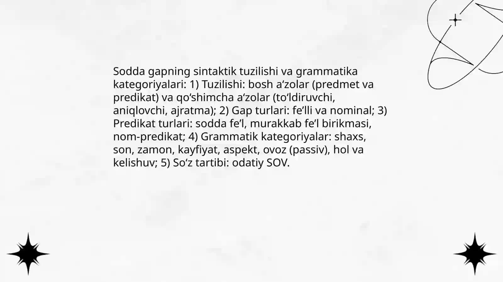 Oʻzbek tilshunosligida sodda gaplarning ilmiy oʻrganilishi 4