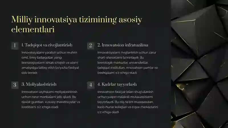 Innovatsion tizimlar va tadbirkorlik 4