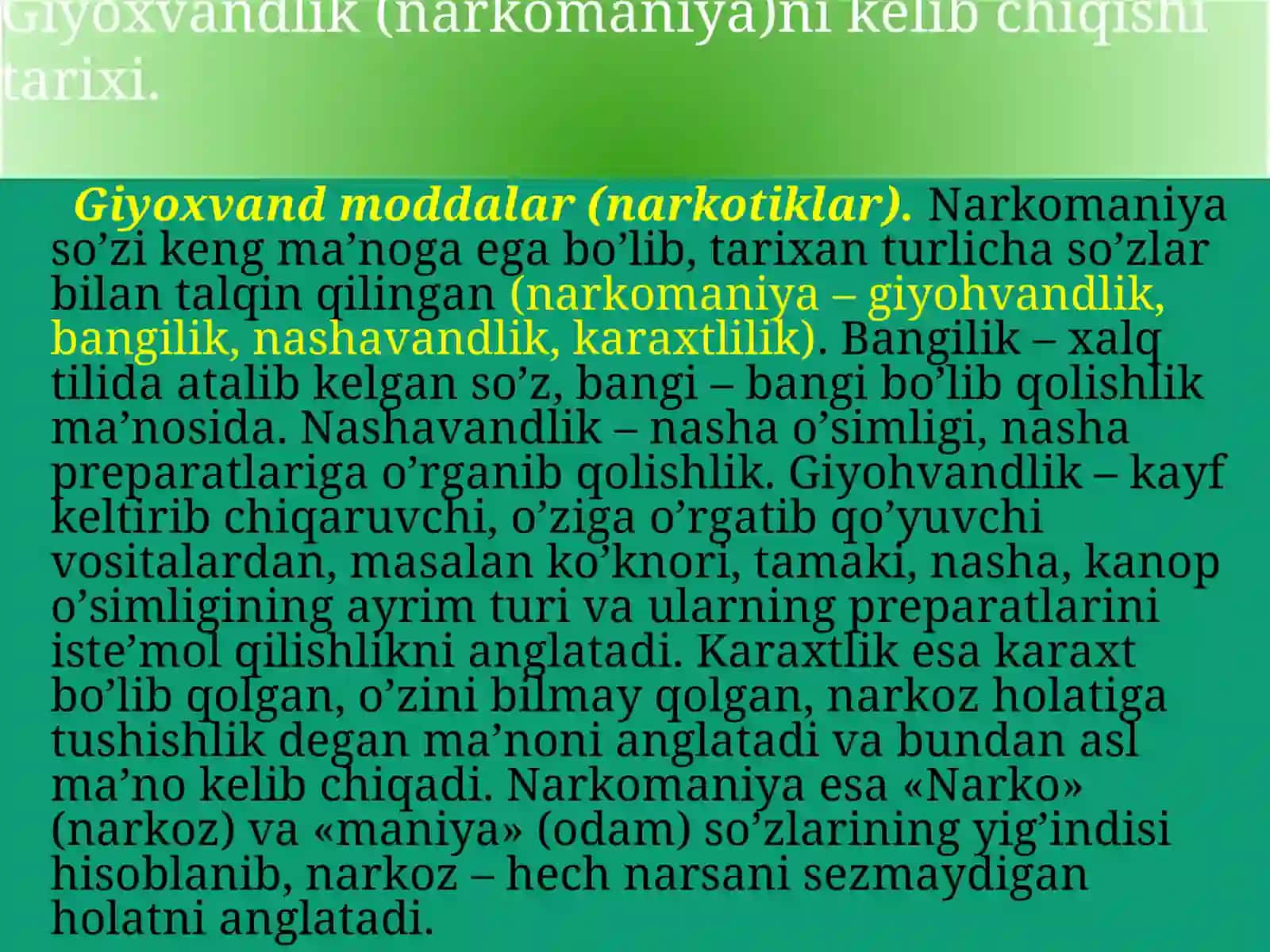 Giyoxvandlik va uning zararli oqibatlari 4