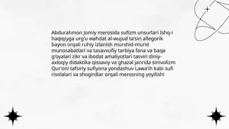 Muzakkiri Ahbob:Abdurahmon Jomiy merosi 4