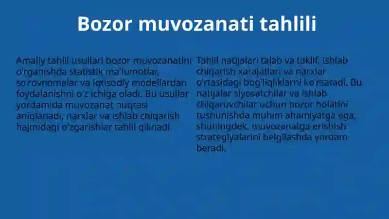 Bozor muvozanati 4
