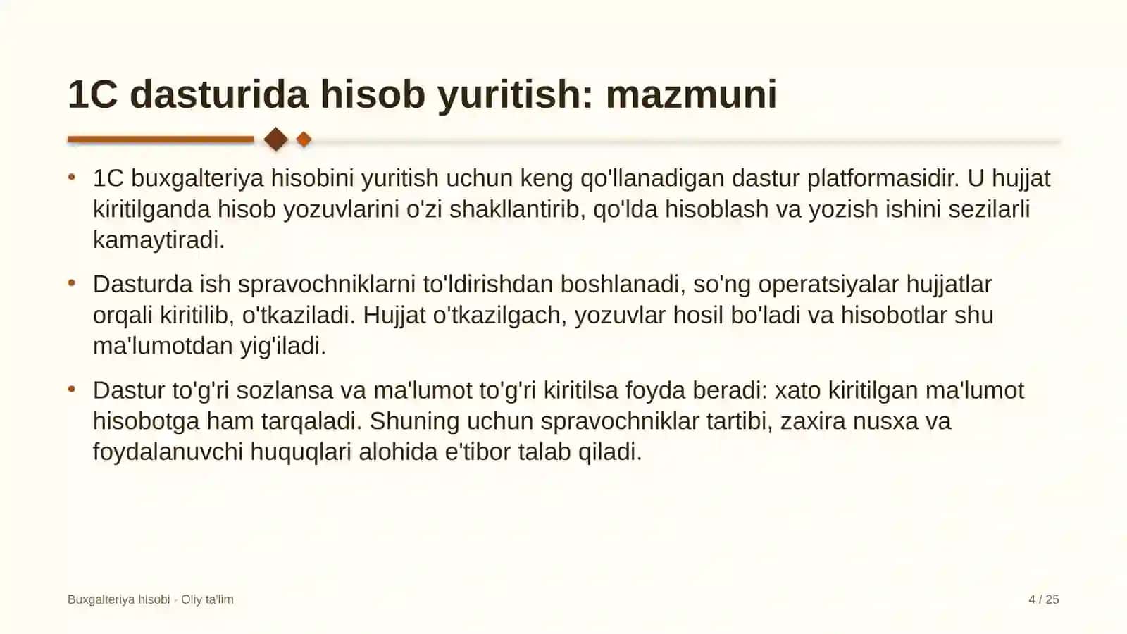 Buyumlar interneti sohasida 1C dasturida hisob yuritish 4